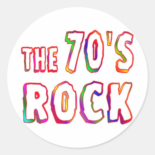 Rock 70 ronde sticker (Voorkant)