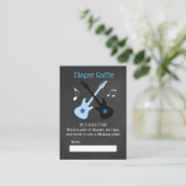 Rock a Baby shower Diaper Raffle Cards Informatiekaartje (Staand voorkant)