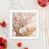 Rock A Bye Baby Nursery Rhyme Baby shower servette Servet (Insitu)