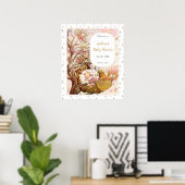 Rock A Bye Baby Nursery Rhyme Baby shower Welkom Poster (Thuiskantoor)