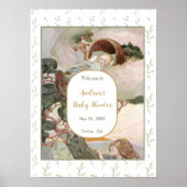 Rock A Bye Baby Nursery Rhyme Baby shower Welkom Poster (Voorkant)