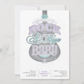 Rock A bye Baby shower Invitation Kaart (Voorkant)