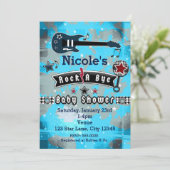 Rock A Bye Baby Shower Ster Uitnodigingen (Staand voorkant)
