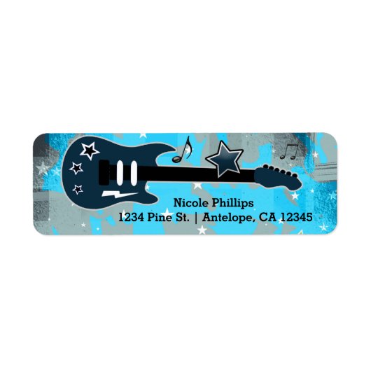 Rock A Bye Baby Shower Uitnodiging Adres Labels (Voorkant)