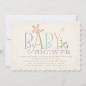 Rock-a-bye Baby shower Uitnodiging - Roze (Voorkant)