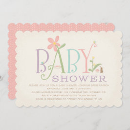 Rock-a-bye Baby shower Uitnodiging - Roze
