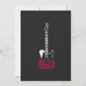 Rock a bye Guitar Rock Star Baby shower Invitation Kaart (Achterkant)