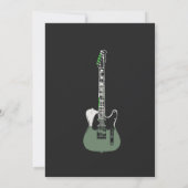 Rock a bye Guitar Rock Star Baby shower Invitation Kaart (Achterkant)