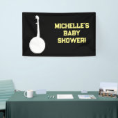 Rock a Bye Rock Star Gitaar Baby Shower Vlag Spandoek (Beurs)