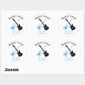 Rock a bye Rockstar Baby Shower Favor Stickers (Vel)