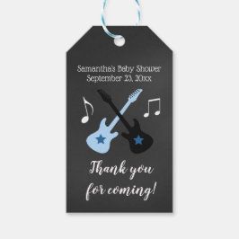 Rock a bye Rockstar Baby shower Gift Label Cadeaulabel