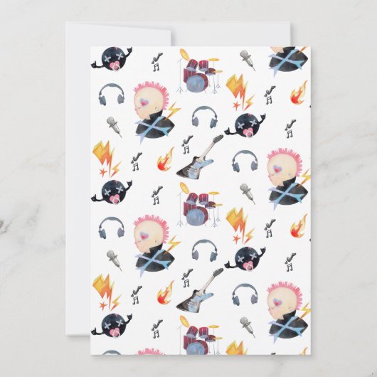 Rock A Dag | Baby shower met rots en rollen (Achterkant)