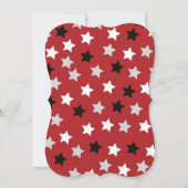 Rock a Dag Red Rock Star Guitar Baby shower Kaart (Achterkant)