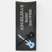 Rock a Dag Rock Rock Star Guitar Baby shower Spandoek (Verticaal)