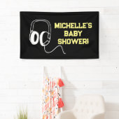 Rock a Dag Rock Star Guitar Baby shower Banner (Insitu)