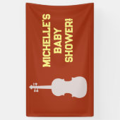 Rock a Dag Rock Star Guitar Baby shower Banner (Verticaal)