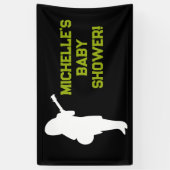 Rock a Dag Rock Star Guitar Baby shower Banner (Verticaal)