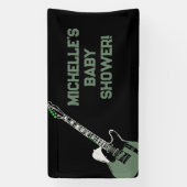Rock a Dag Rock Star Guitar Baby shower Banner (Verticaal)