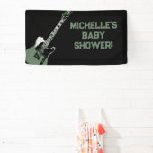 Rock a Dag Rock Star Guitar Baby shower Banner (Insitu)