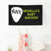 Rock a Dag Rock Star Guitar Baby shower Banner (Insitu)
