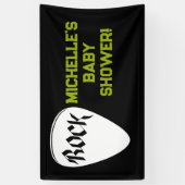 Rock a Dag Rock Star Guitar Baby shower Banner (Verticaal)