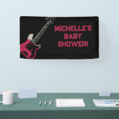 Rock a Dag Rock Star Guitar Baby shower Banner (Beurs)
