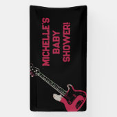 Rock a Dag Rock Star Guitar Baby shower Banner (Verticaal)