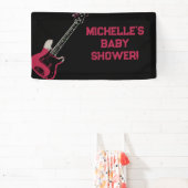 Rock a Dag Rock Star Guitar Baby shower Banner (Insitu)