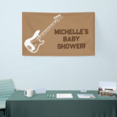 Rock a Dag Rock Star Guitar Baby shower Banner (Beurs)