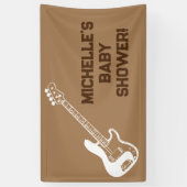 Rock a Dag Rock Star Guitar Baby shower Banner (Verticaal)