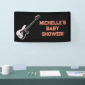 Rock a Dag Rock Star Guitar Baby shower Banner (Beurs)