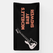 Rock a Dag Rock Star Guitar Baby shower Banner (Verticaal)
