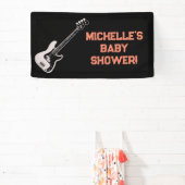 Rock a Dag Rock Star Guitar Baby shower Banner (Insitu)