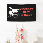 Rock a Dag Rock Star Guitar Baby shower Banner (Insitu)
