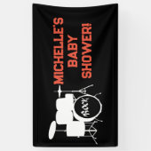 Rock a Dag Rock Star Guitar Baby shower Banner (Verticaal)