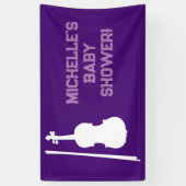 Rock a Dag Rock Star Guitar Baby shower Banner (Verticaal)