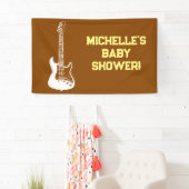 Rock a Dag Rock Star Guitar Baby shower Banner (Insitu)