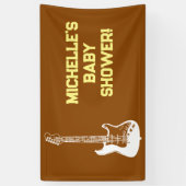 Rock a Dag Rock Star Guitar Baby shower Banner (Verticaal)