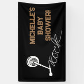 Rock a Dag Rock Star Guitar Baby shower Banner (Verticaal)