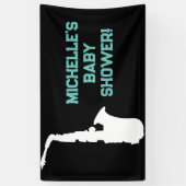 Rock a Dag Rock Star Guitar Baby shower Banner (Verticaal)