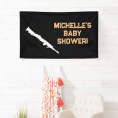 Rock a Dag Rock Star Guitar Baby shower Banner (Insitu)