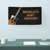 Rock a Dag Rock Star Guitar Baby shower Banner (Beurs)