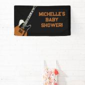 Rock a Dag Rock Star Guitar Baby shower Banner (Insitu)