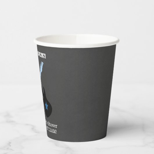 Rock-a-Dag Rock Star Guitar Boy Baby shower Papieren Bekers (Links)