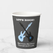 Rock-a-Dag Rock Star Guitar Boy Baby shower Papieren Bekers (Voorkant)