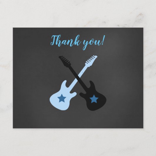 Rock a Dag Rockstar Guitar Dank je wel Notitiekaartje (Voorkant)