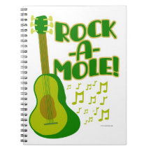 Rock A Mole Funny Avocado Cartoon Slogan Design