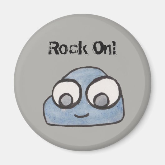 Rock aan. Baby Rock Illustration Magneet (Voorkant)
