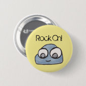Rock aan. Baby Rock Illustration Ronde Button 5,7 Cm (Voorkant /achterkant)