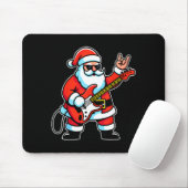 Rock & Roll Christmas Santa Claus Guitar Playe Muismat (Met muis)